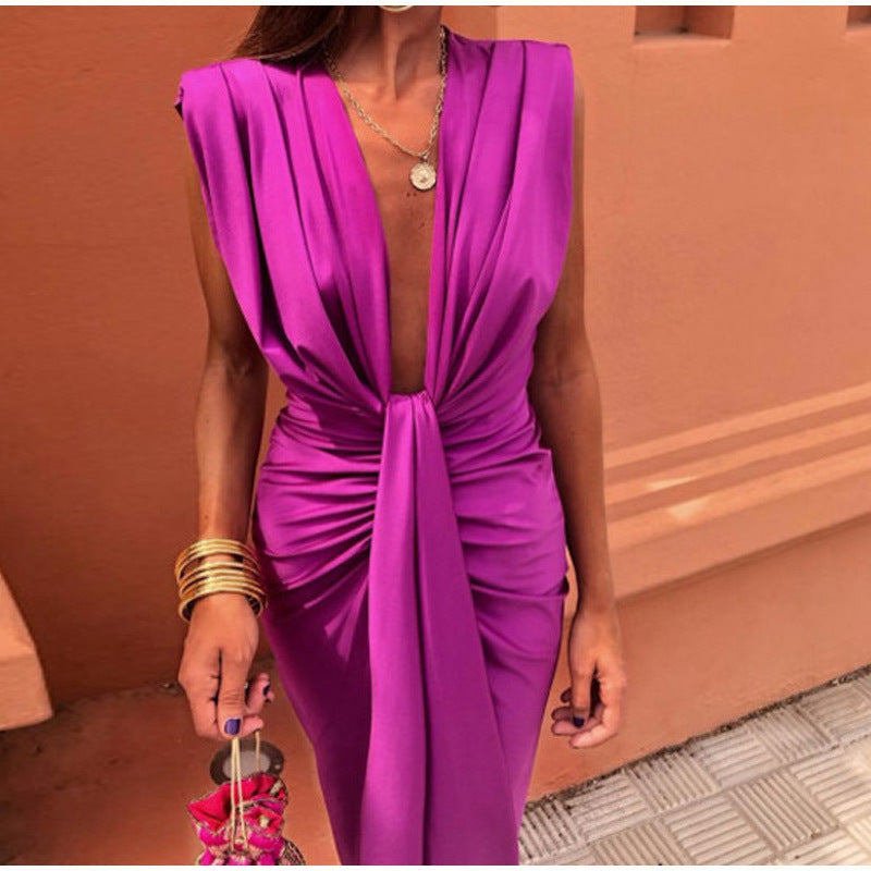 Mahaut – Élégante robe de soirée avec décolleté