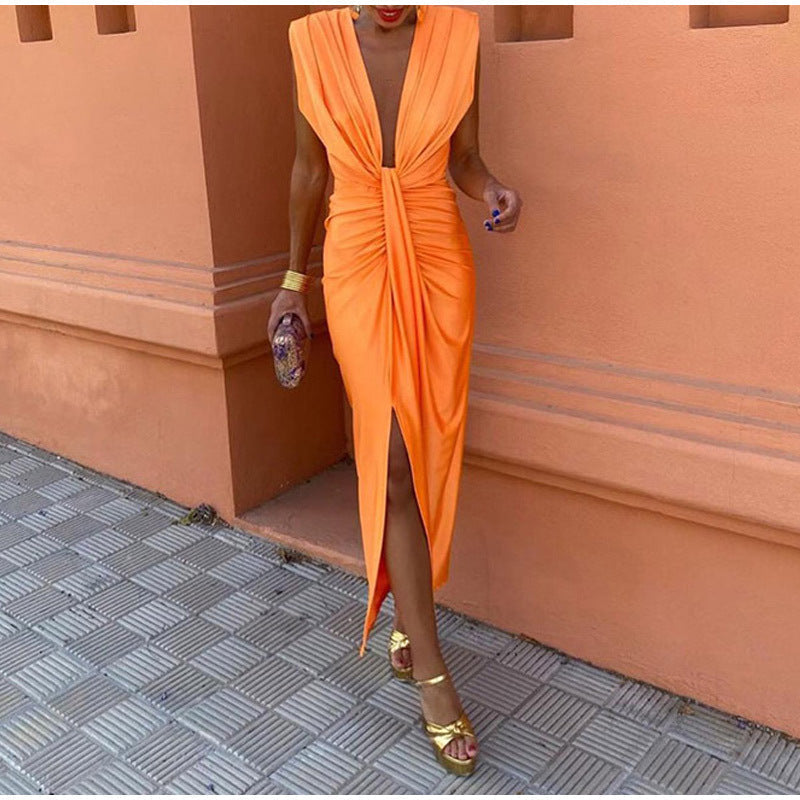 Mahaut – Élégante robe de soirée avec décolleté