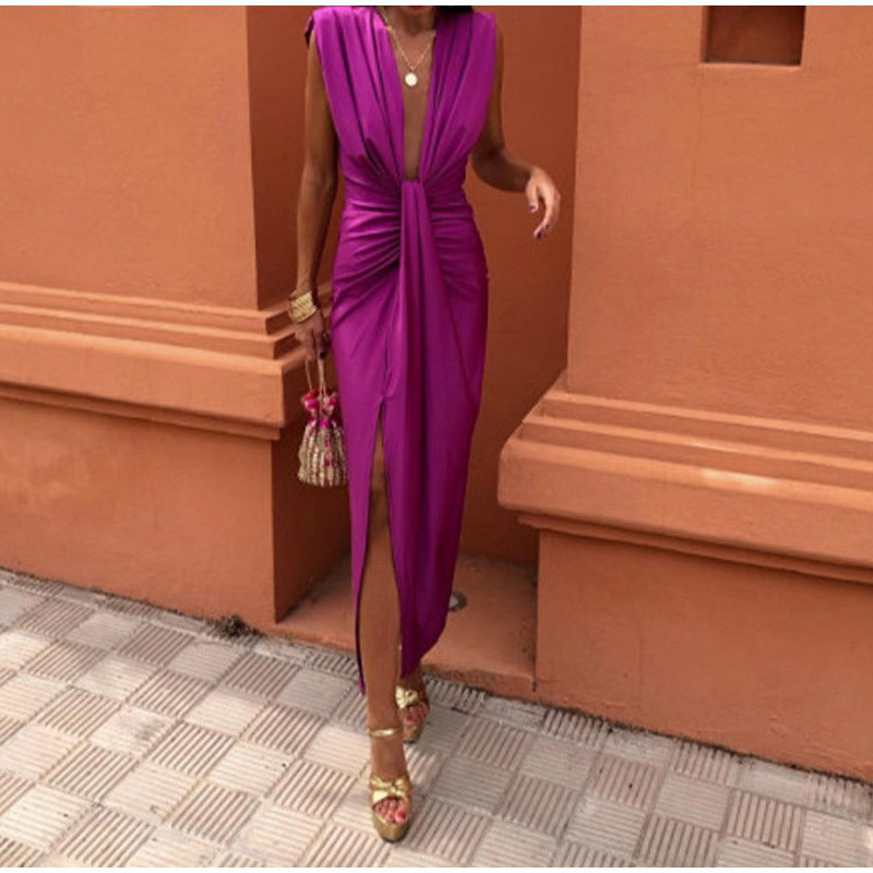 Mahaut – Élégante robe de soirée avec décolleté