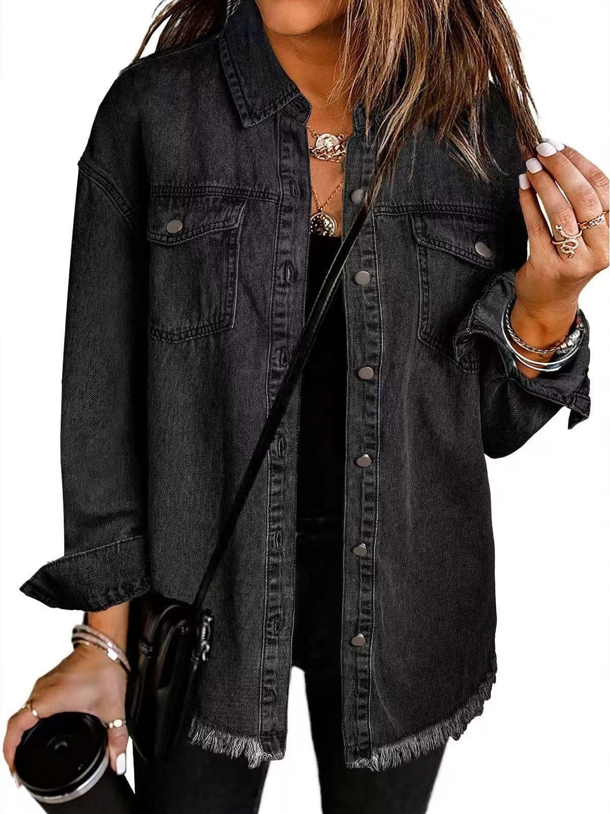 Brune – Veste en denim au design classique