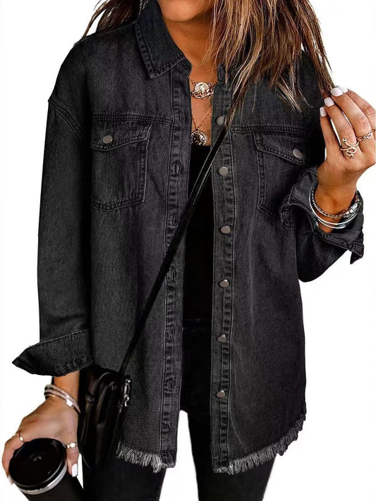 Brune – Veste en denim au design classique