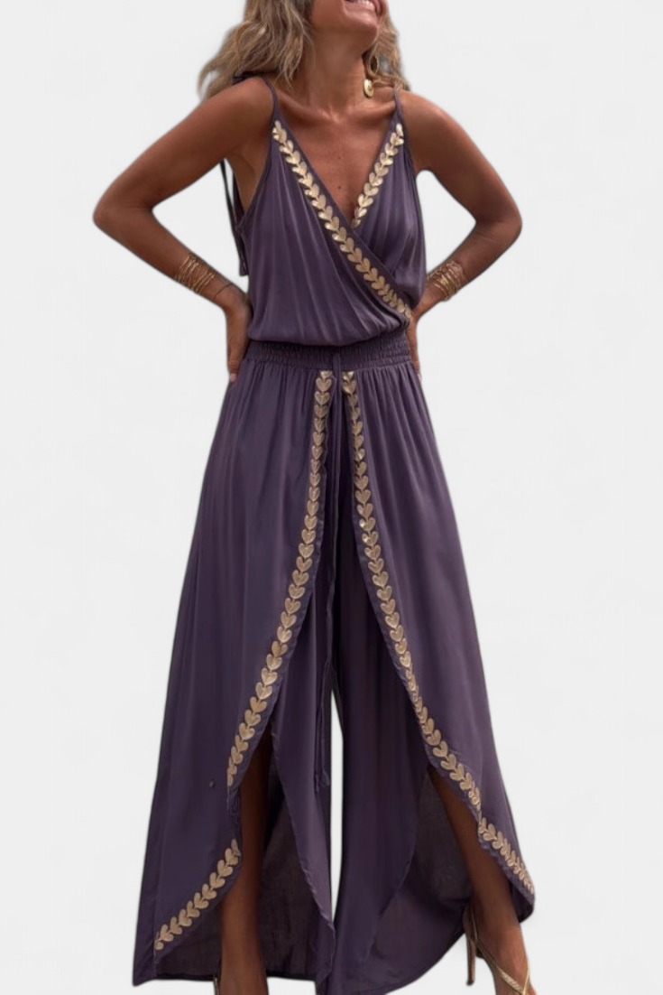 Ambreline – Monokini avec accents dorés