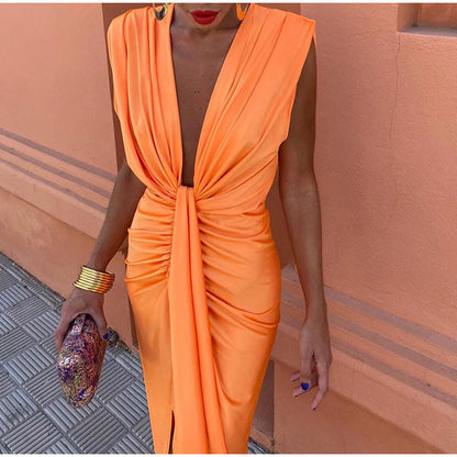 Mahaut – Élégante robe de soirée avec décolleté