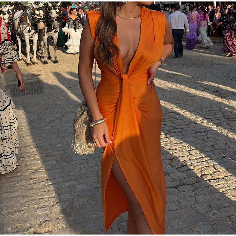 Mahaut – Élégante robe de soirée avec décolleté