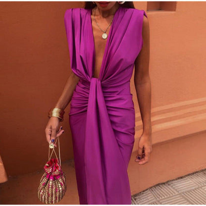 Mahaut – Élégante robe de soirée avec décolleté