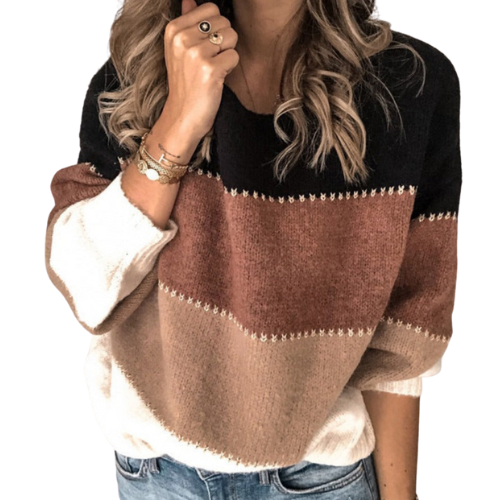 Annabelle - Pull rayé en tricot, chic et confortable
