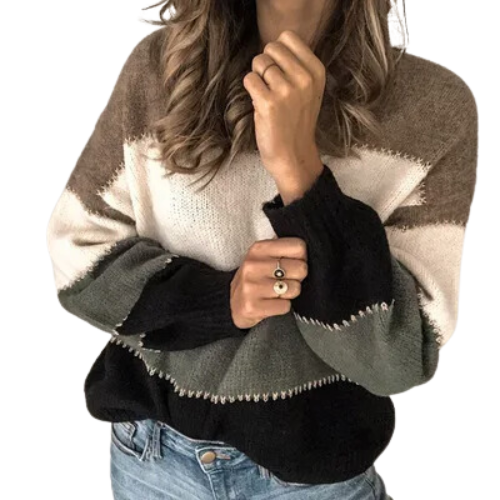 Annabelle - Pull rayé en tricot, chic et confortable