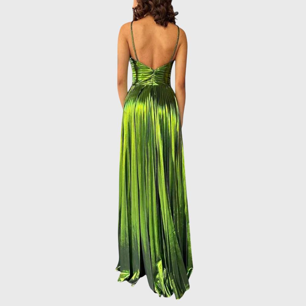 Dorine - Élégante Robe Longue Métallisée