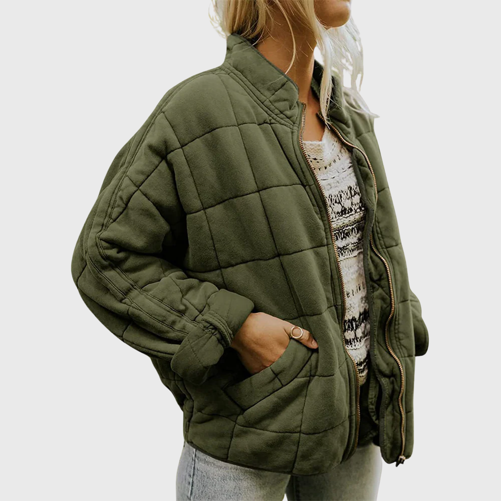 Adèle – Élégante Veste Matelassée Oversize