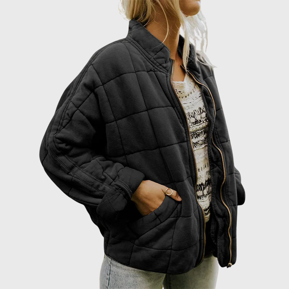 Adèle – Élégante Veste Matelassée Oversize