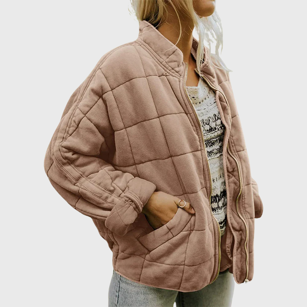 Adèle – Élégante Veste Matelassée Oversize