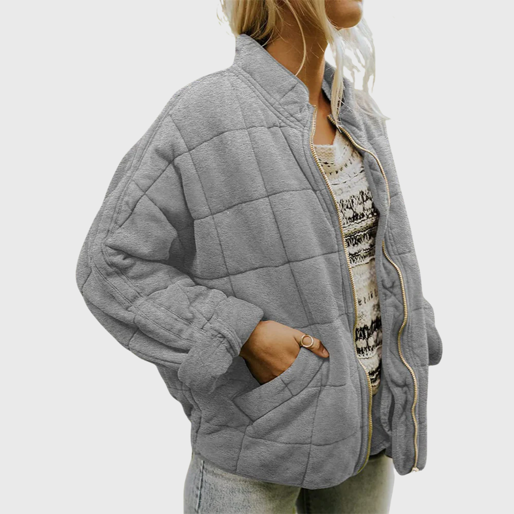 Adèle – Élégante Veste Matelassée Oversize