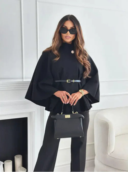 Cléa - Manteau en laine ceinturé