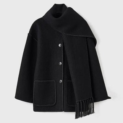 Eugénie - Élégante Veste Châle avec Franges Chic