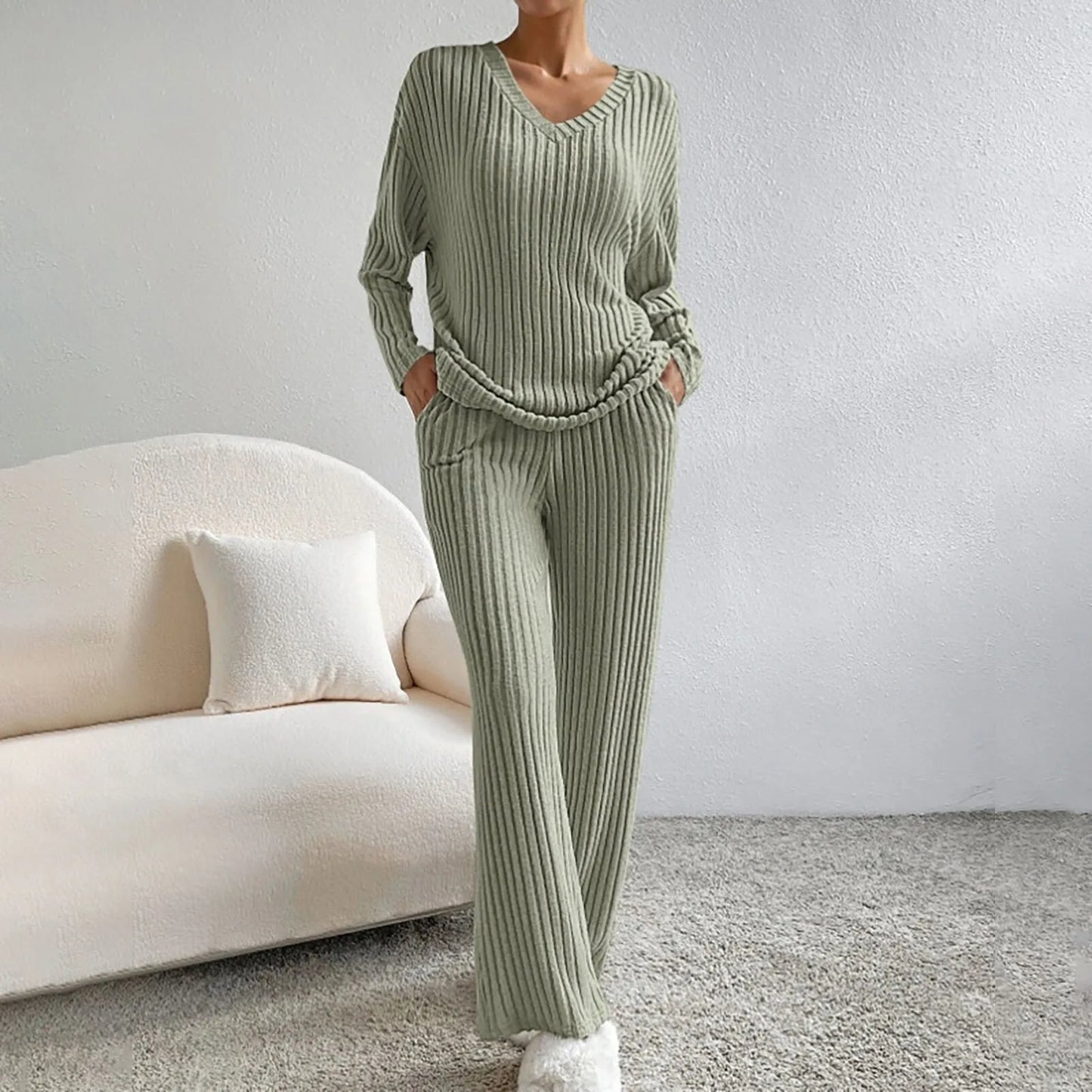Zoélie - Ensemble Chic en Côtelé Confortable