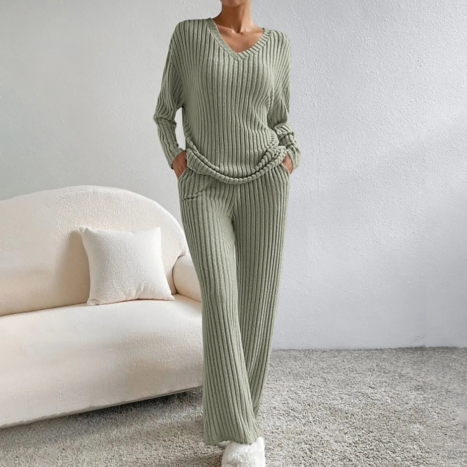 Zoélie - Ensemble Chic en Côtelé Confortable