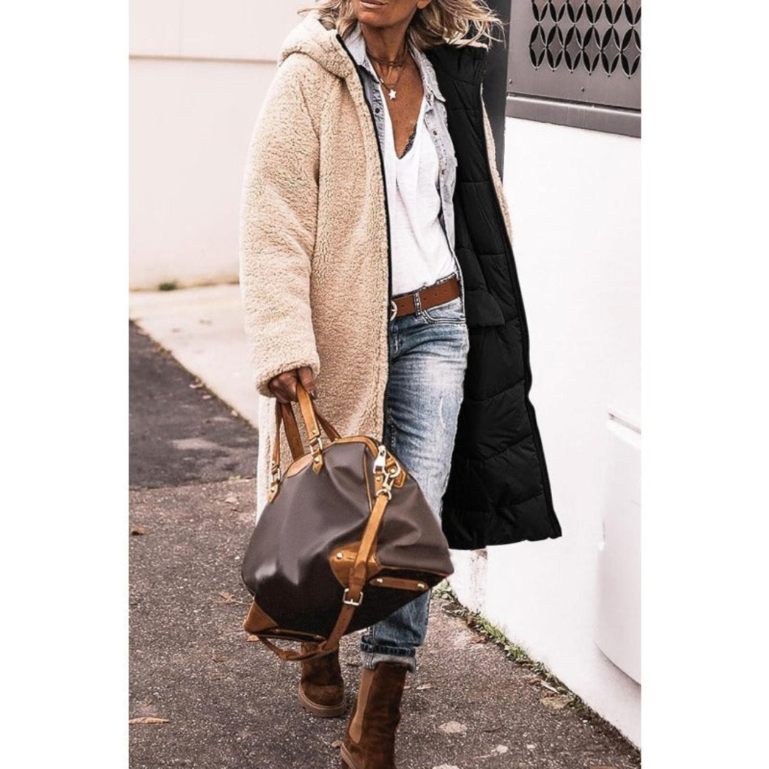 Héloïse - Manteau réversible chic et douillet