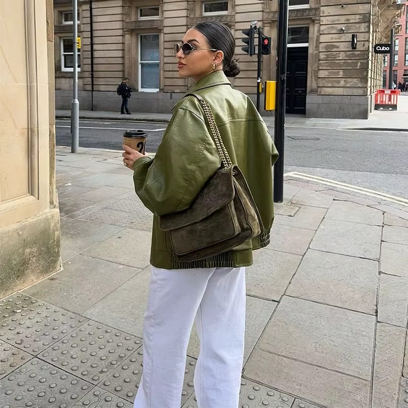 Ambreline - Veste Oversize en Cuir