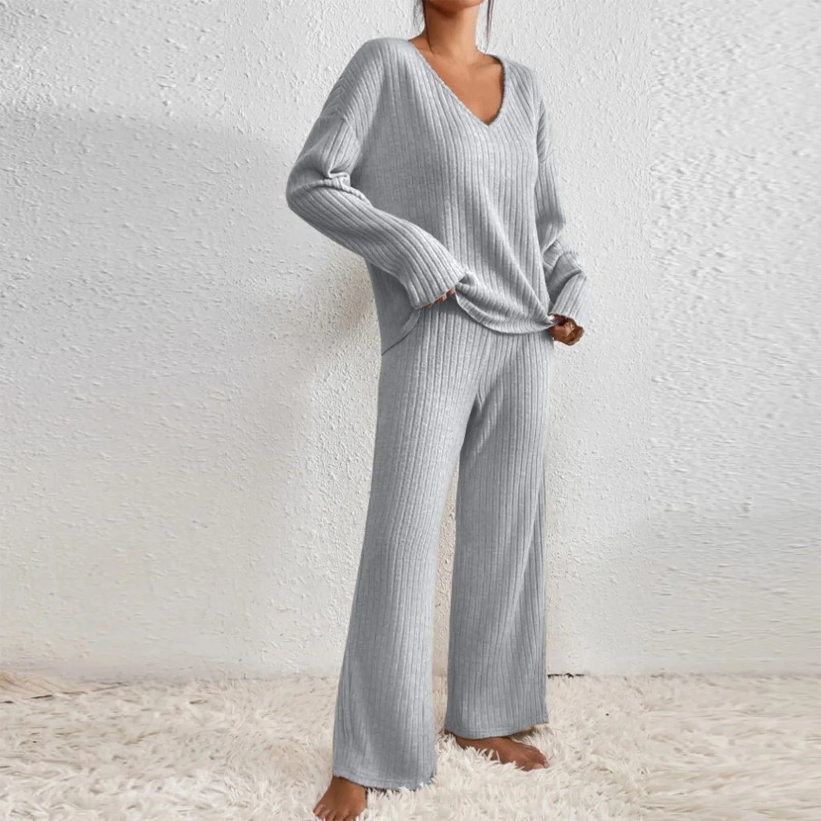 Zoélie - Ensemble Chic en Côtelé Confortable
