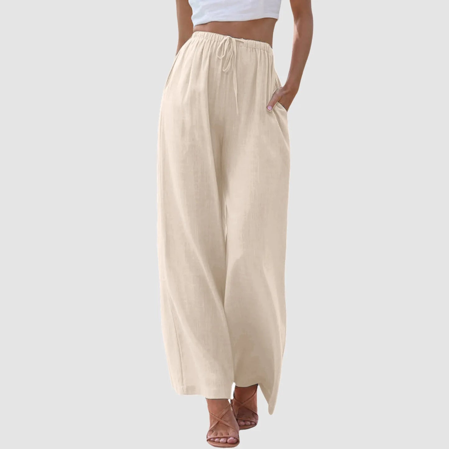 Vitoria™ | Pantalon Confort à Taille Haute et Jambes Larges