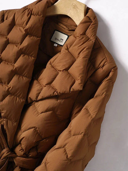 Aimée - Élégante parka d'hiver ceinturée