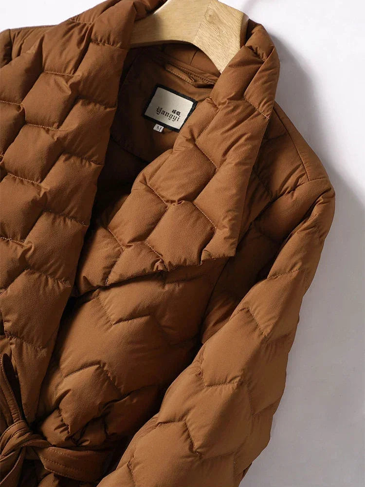 Aimée - Élégante parka d'hiver ceinturée