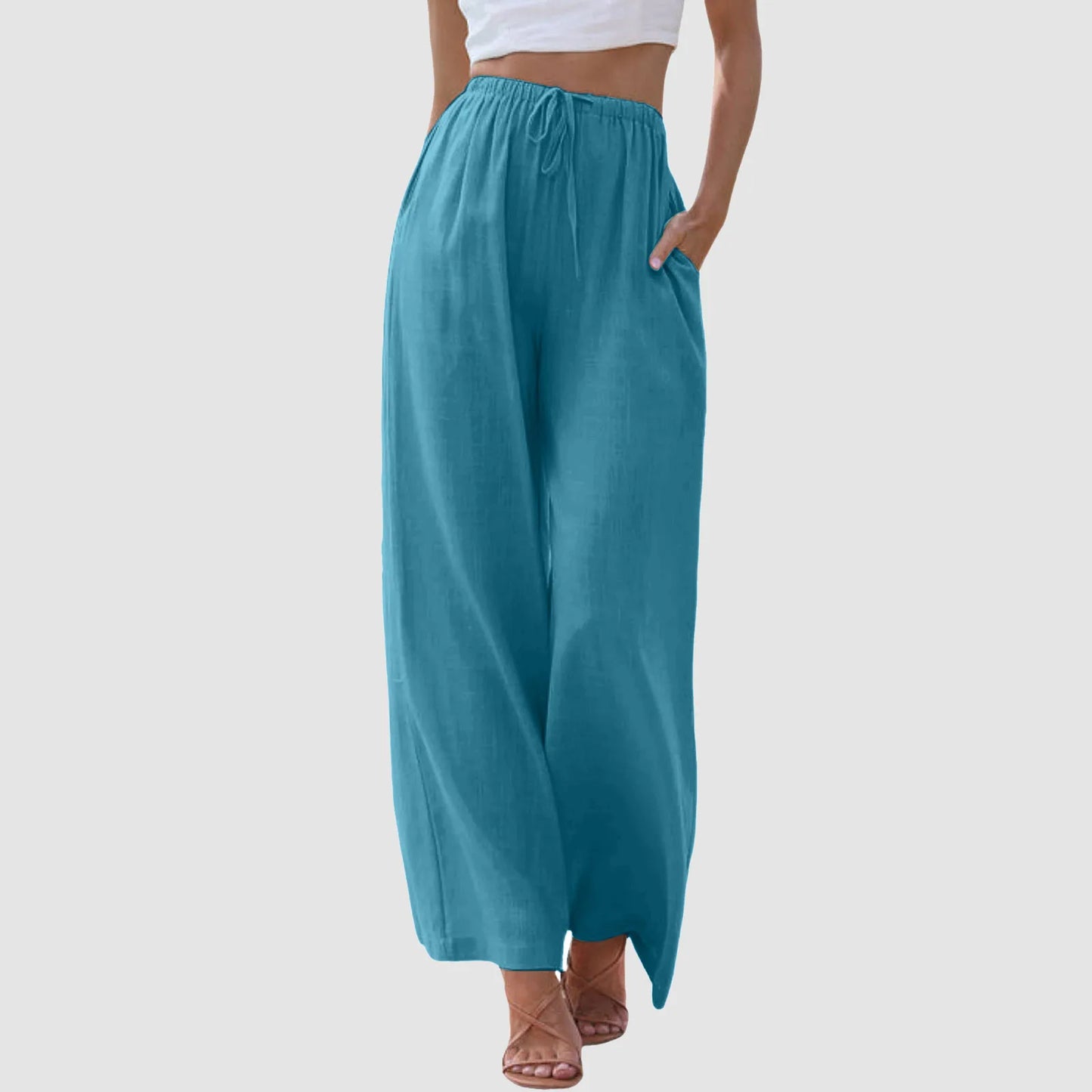 Vitoria™ | Pantalon Confort à Taille Haute et Jambes Larges