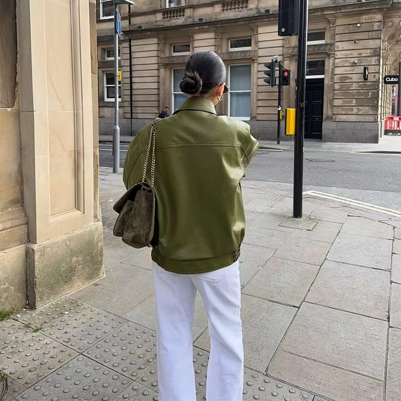Ambreline - Veste Oversize en Cuir