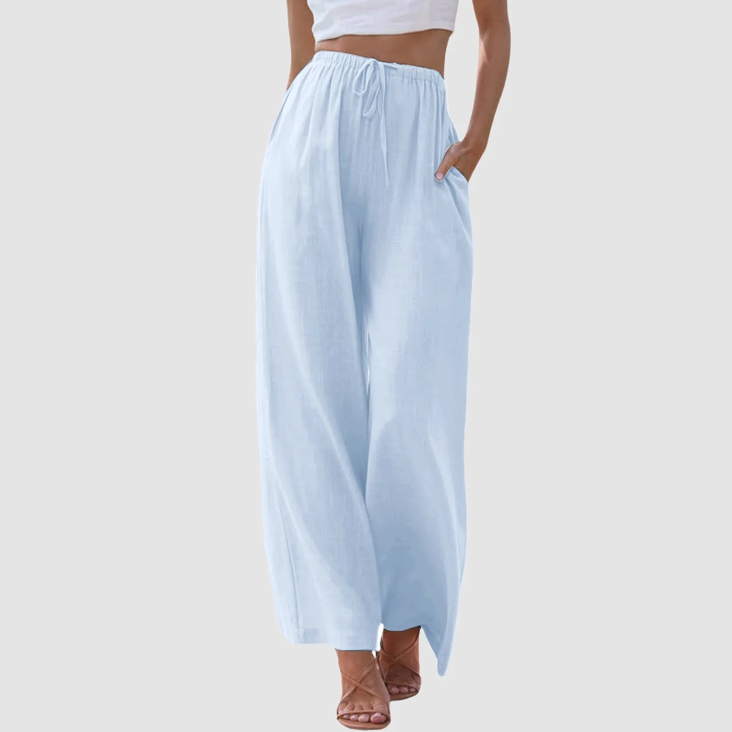 Vitoria™ | Pantalon Confort à Taille Haute et Jambes Larges