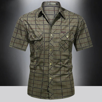 Vitoria™ | Chemise chic à manches courtes à motifs à carreaux