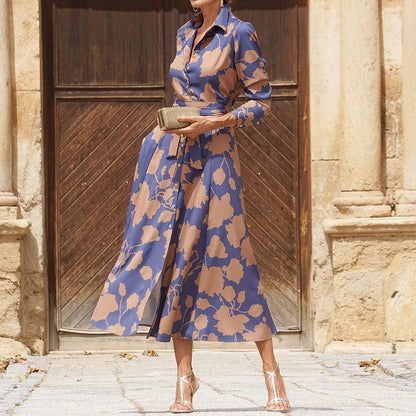 Hespérine - Élégante Robe Chemise avec Ceinture