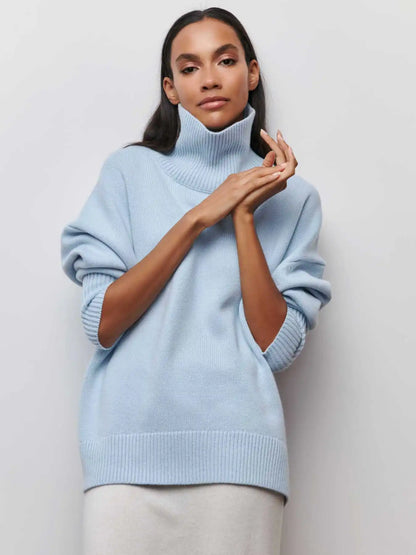 Lara - Pull Oversize à Col Roulé Élégant