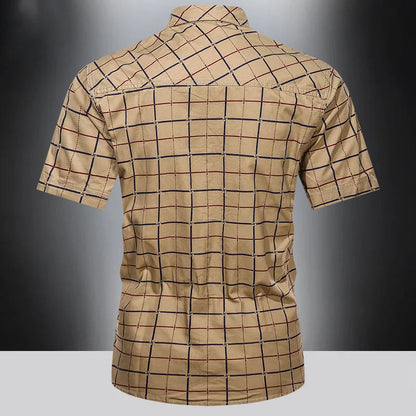Vitoria™ | Chemise chic à manches courtes à motifs à carreaux