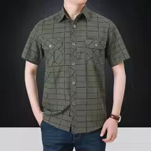 Vitoria™ | Chemise chic à manches courtes à motifs à carreaux