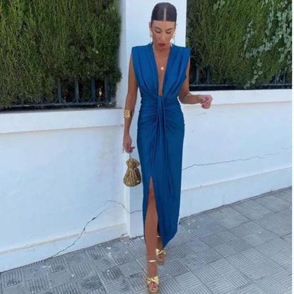 Mahaut – Élégante robe de soirée avec décolleté