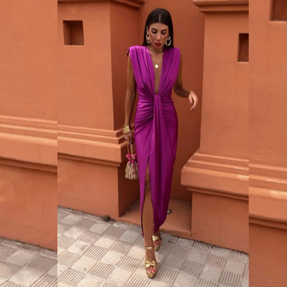 Mahaut – Élégante robe de soirée avec décolleté