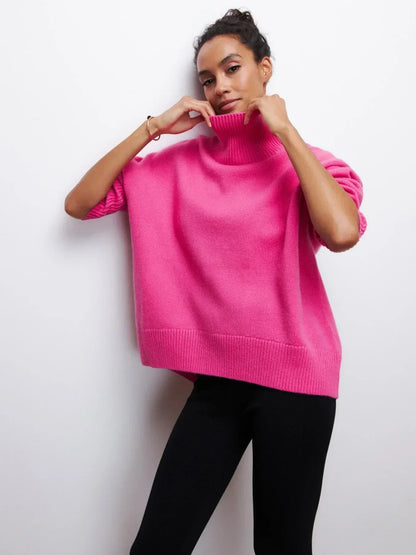 Lara - Pull Oversize à Col Roulé Élégant