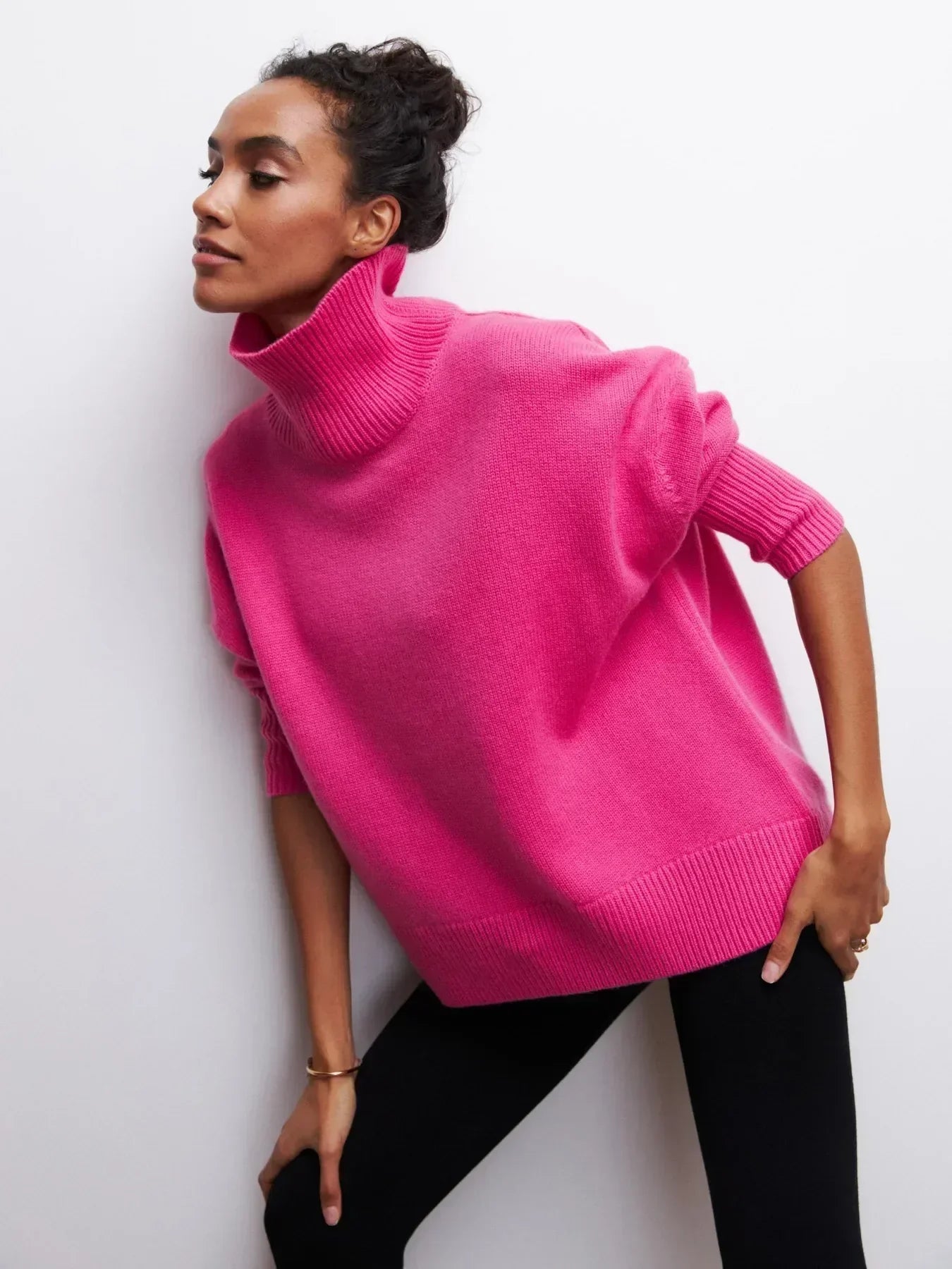 Lara - Pull Oversize à Col Roulé Élégant