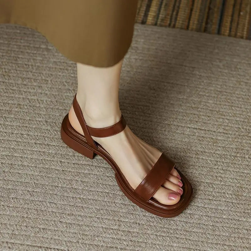 Honorine – Sandales Chic avec Semelle en Cuir