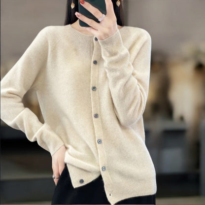 Sofia - Cardigan en laine artisanal et chaleureux