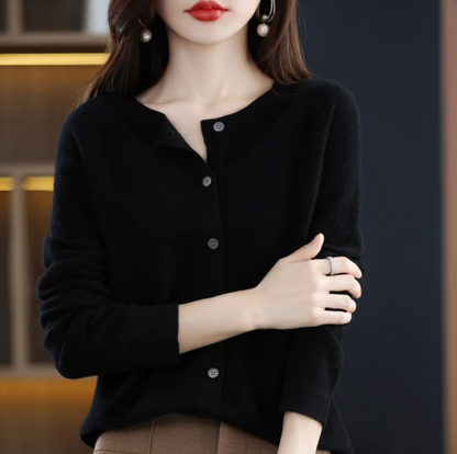 Sofia - Cardigan en laine artisanal et chaleureux