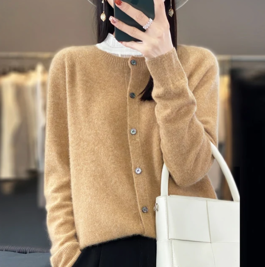 Sofia - Cardigan en laine artisanal et chaleureux