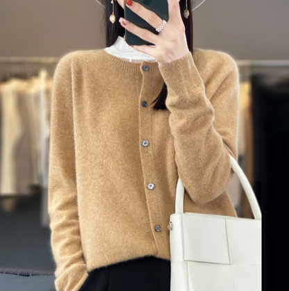 Sofia - Cardigan en laine artisanal et chaleureux