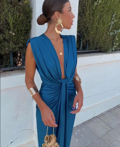 Mahaut – Élégante robe de soirée avec décolleté