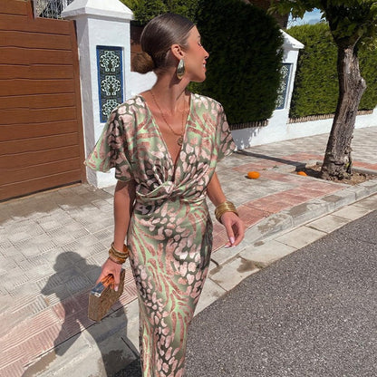 Gaïa – Élégante robe longue en soie de luxe