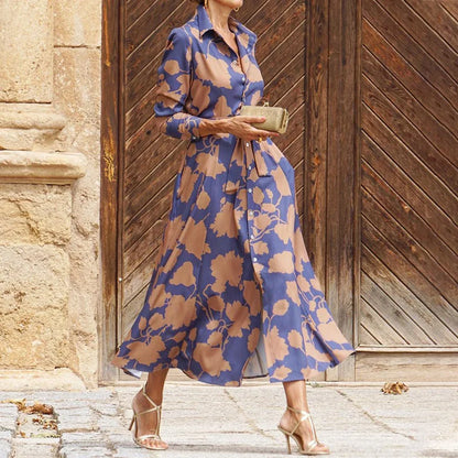 Hespérine - Élégante robe chemise ceinturée
