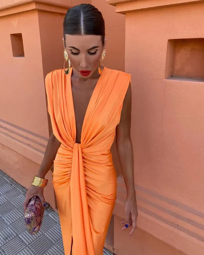 Mahaut – Élégante robe de soirée avec décolleté
