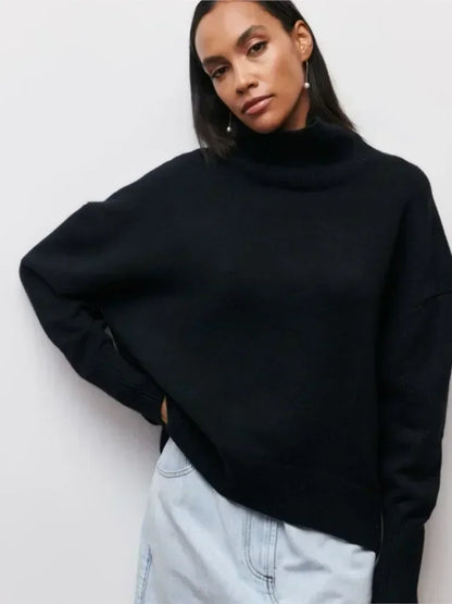 Lara - Pull Oversize à Col Roulé Élégant