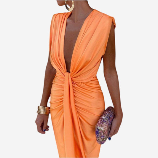 Mahaut – Élégante robe de soirée avec décolleté