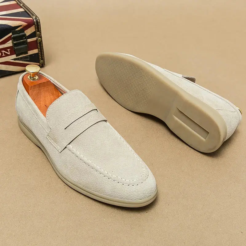 Aulier® | Mocassins en daim avec lanières
